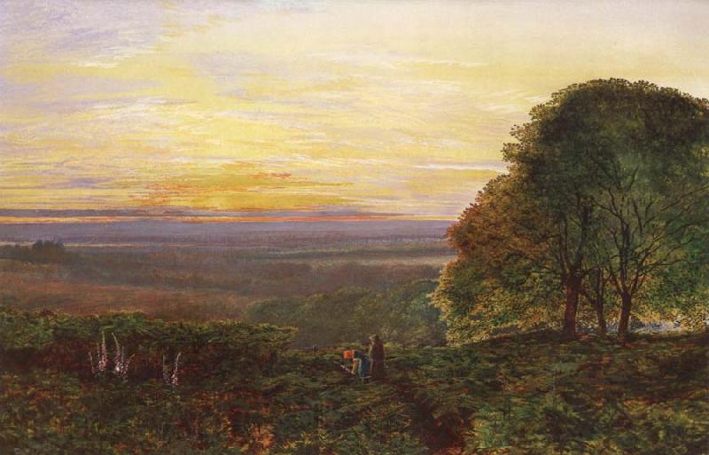 Atkinson Grimshaw Sunset from Chilworth Common